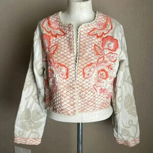 Soft Surroundings Twin Garlands Bolero Jacket size M